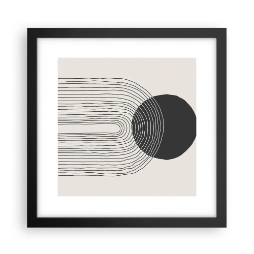 Poster in einem schwarzem Rahmen - Zittern und Vertrauen - 30x30 cm