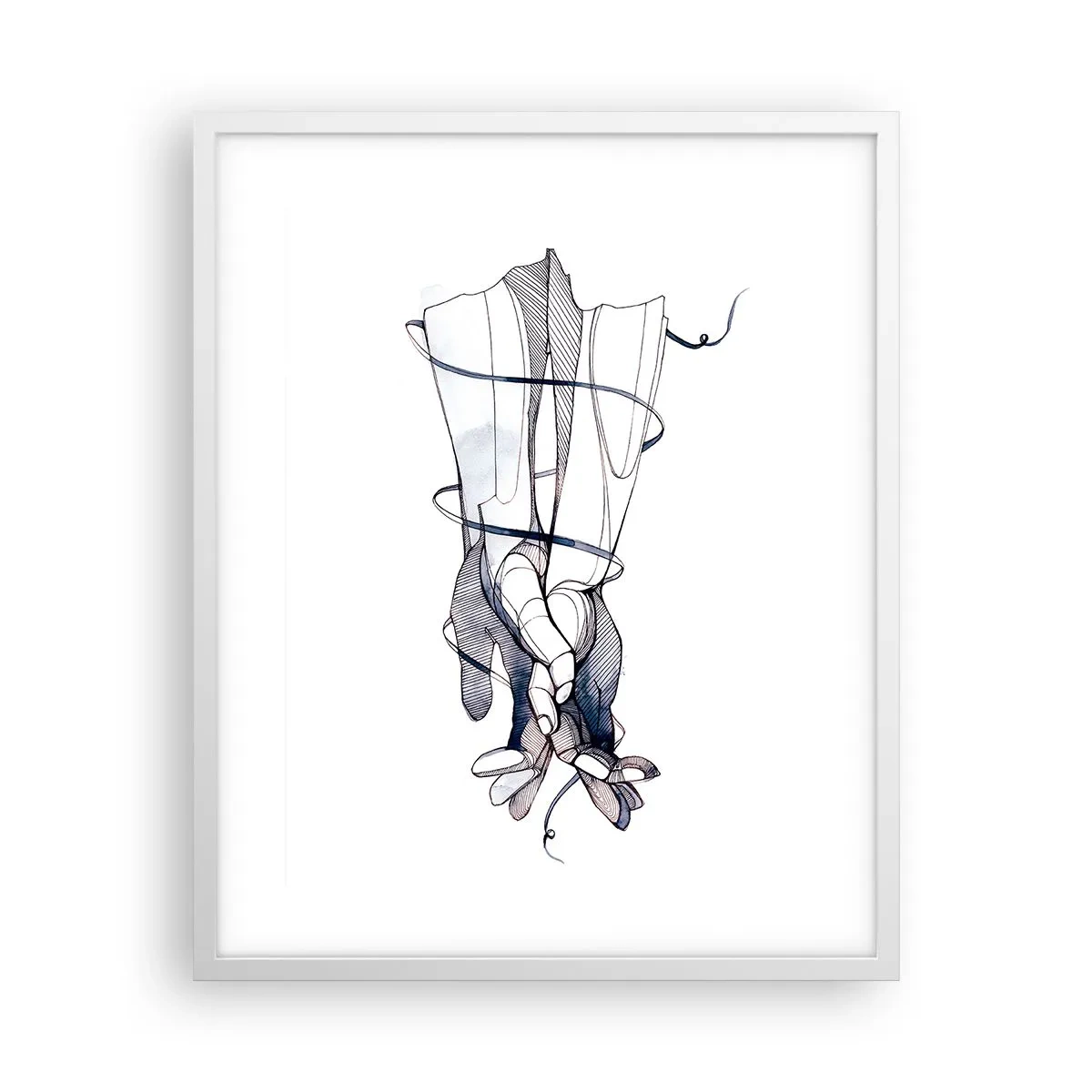 Poster in einem weißen Rahmen - Touch-Studie - 40x50 cm