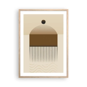 Poster in einem Rahmen aus heller Eiche - Verschiedene Staaten - 50x70 cm