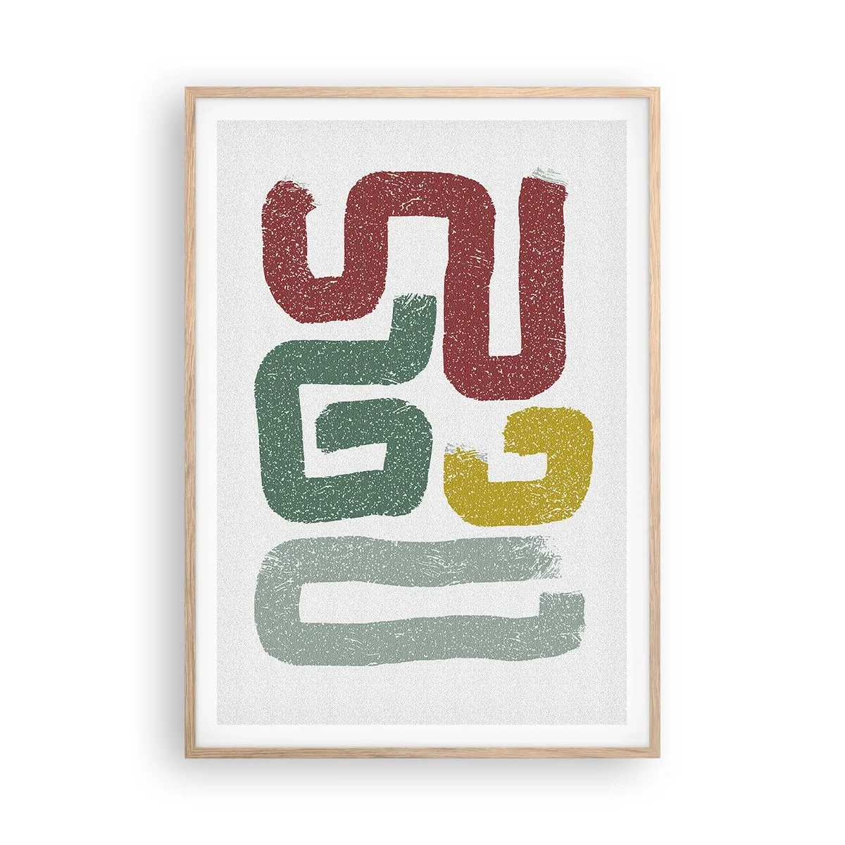 Poster in einem Rahmen aus heller Eiche - In einer unbekannten Sprache - 70x100 cm