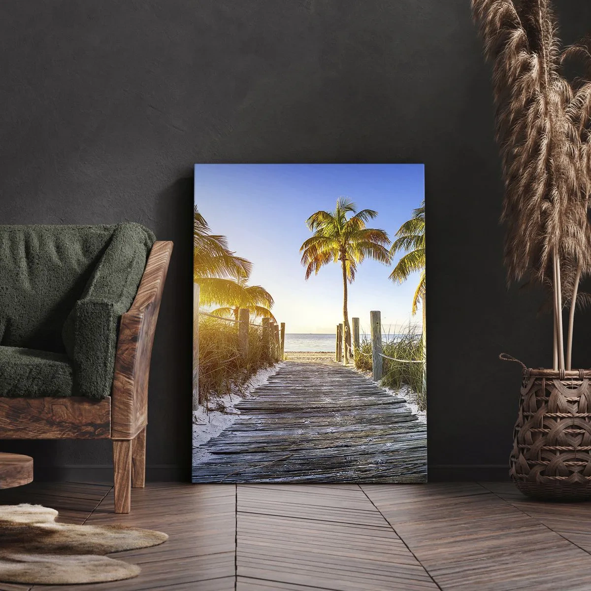 Bild auf Leinwand - Leinwandbild - Direkt ins Paradies - 65x120 cm