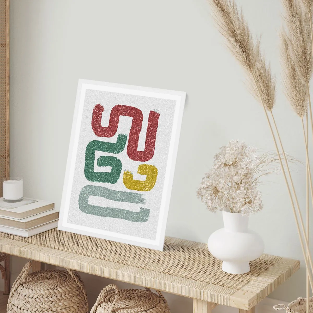 Poster in einem weißen Rahmen - In einer unbekannten Sprache - 50x70 cm