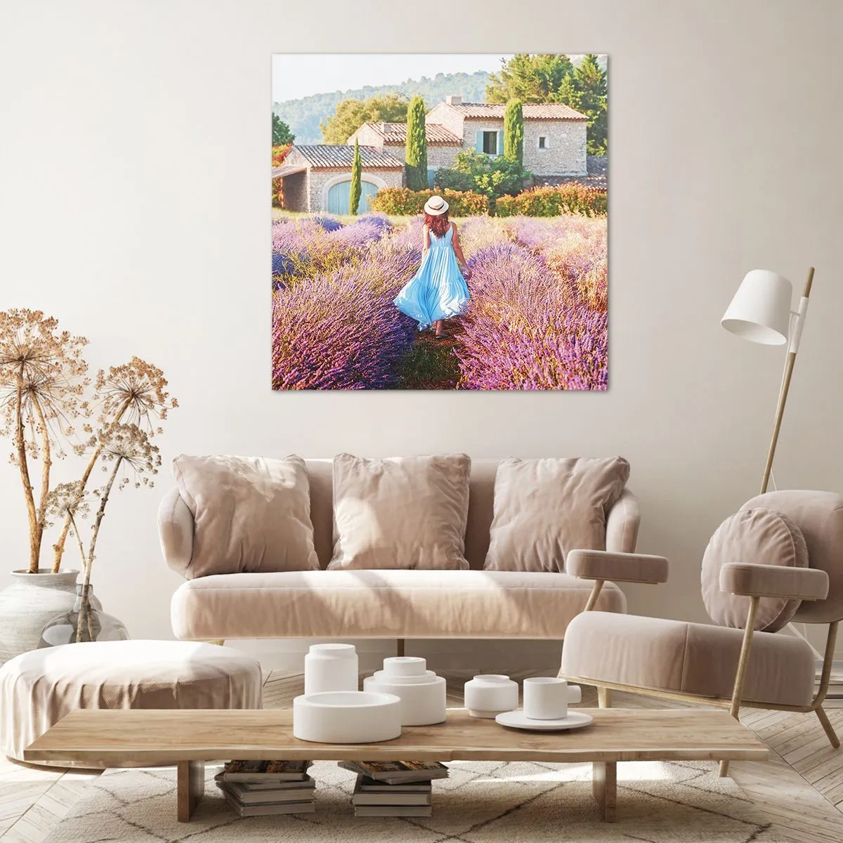 Bild auf Leinwand - Leinwandbild - Lavendel Mädchen - 30x30 cm