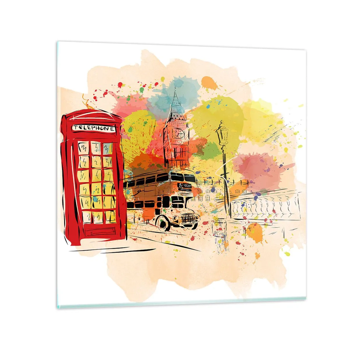 Glasbild - Bild auf glas - Die Stadt der Vielfalt - 70x70 cm