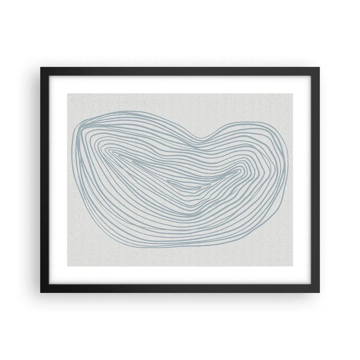 Poster in einem schwarzem Rahmen - Das Lächeln der Wassertropfen - 50x40 cm