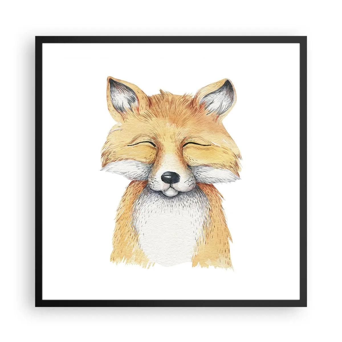 Poster in einem schwarzem Rahmen - Fuchsstimmungen - 60x60 cm