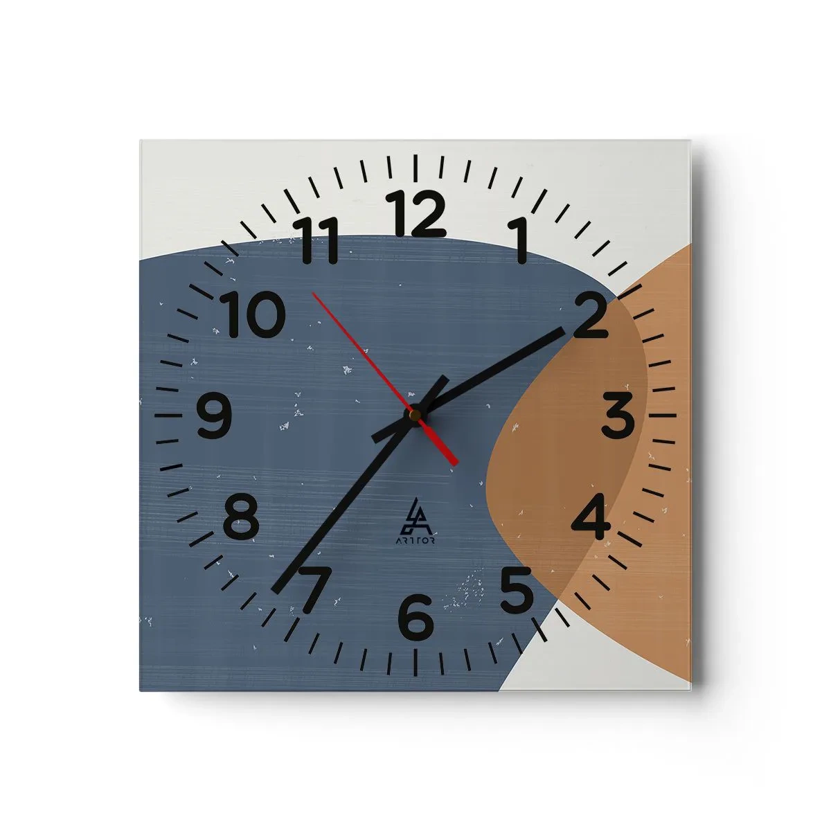 Wanduhr - Glasuhr - Ovale und Einflüsse - 40x40 cm