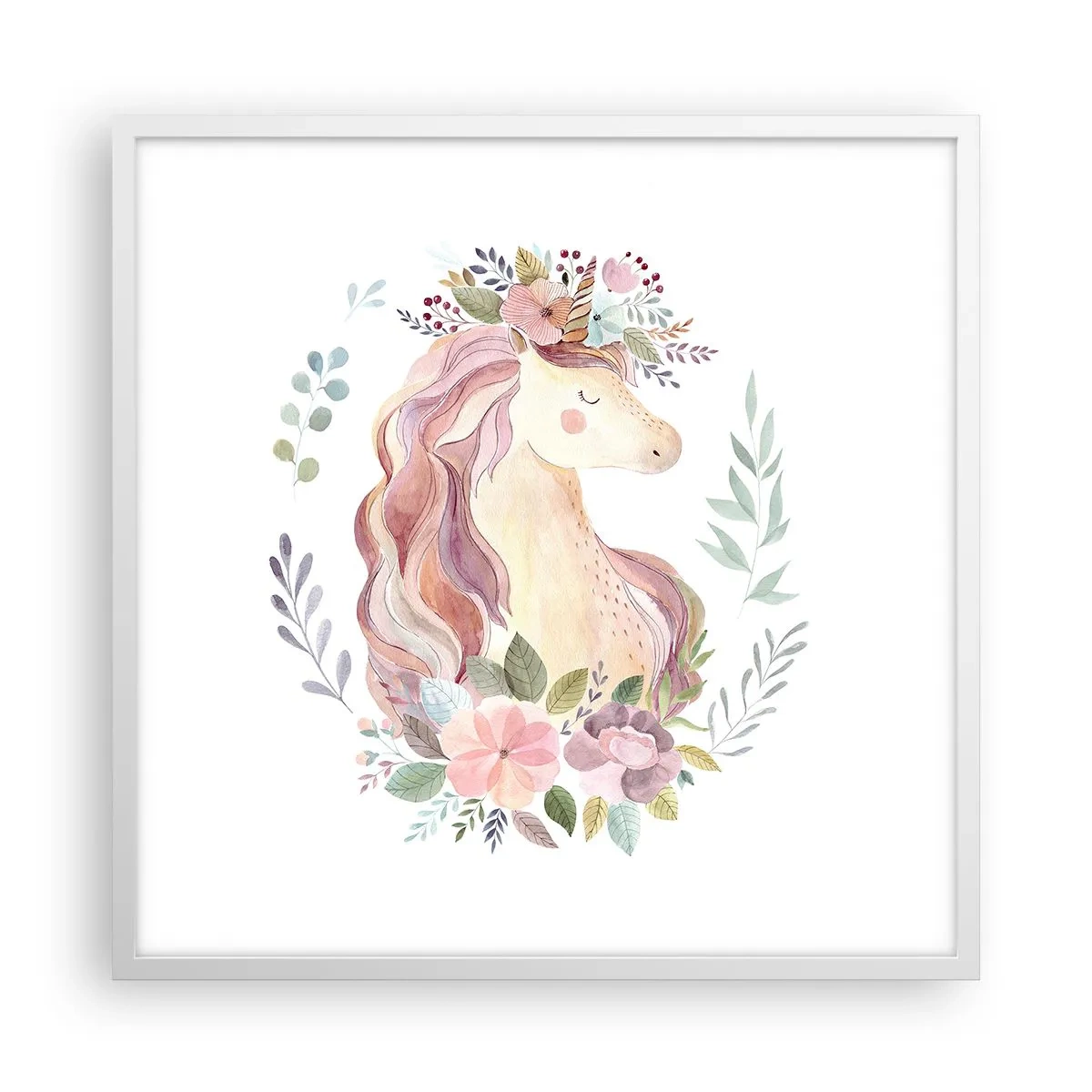 Poster in einem weißen Rahmen - Eine Einladung in die Welt der Märchen - 60x60 cm