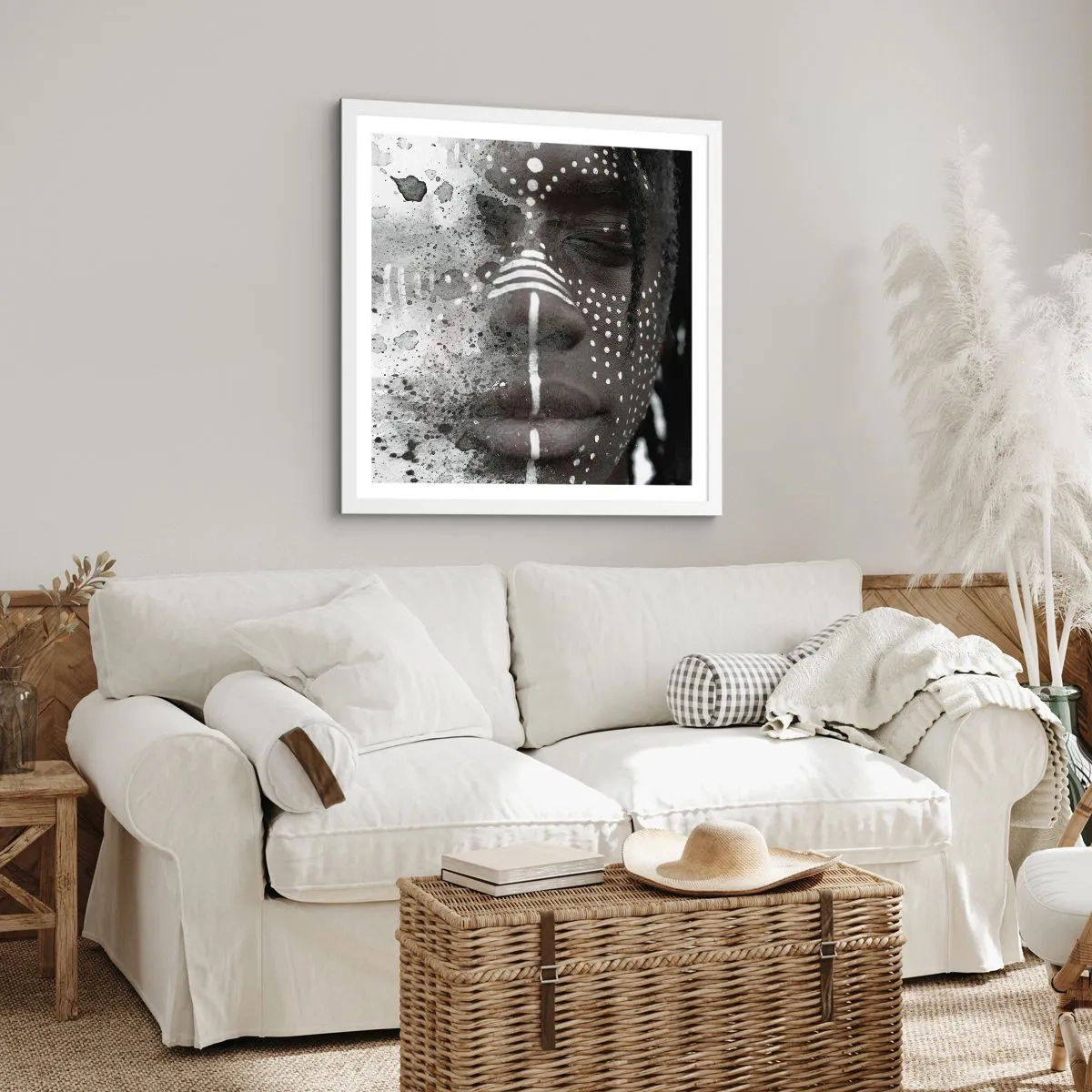 Poster in einem weißen Rahmen - Entdecke den Urgeist - 40x40 cm