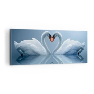 Bild auf Leinwand - Leinwandbild - Zeit für die Liebe - 100x40 cm
