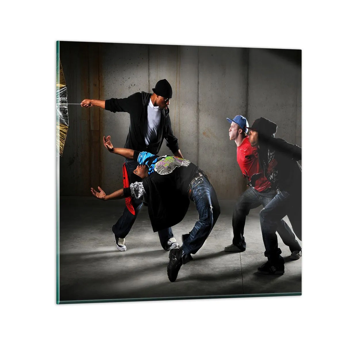 Glasbild - Bild auf glas - Tanzen mit dem Straßenwind - 30x30 cm