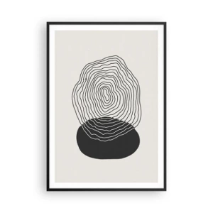 Poster in einem schwarzem Rahmen - Dauer und Schwingung - 70x100 cm