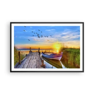 Poster in einem schwarzem Rahmen - Bis morgen - 91x61 cm