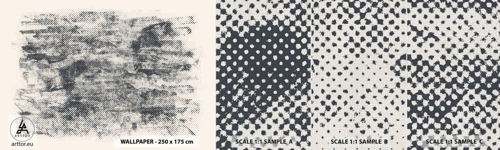 Fototapeten Muster Premium Canvas - Nebelige Komposition - Abstraktion, Stück, Modernes Muster - 100x30 cm