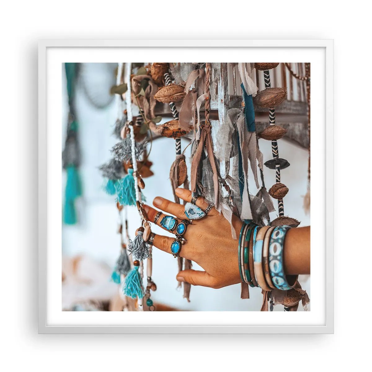 Poster in einem weißen Rahmen - Lokale Schätze - 60x60 cm