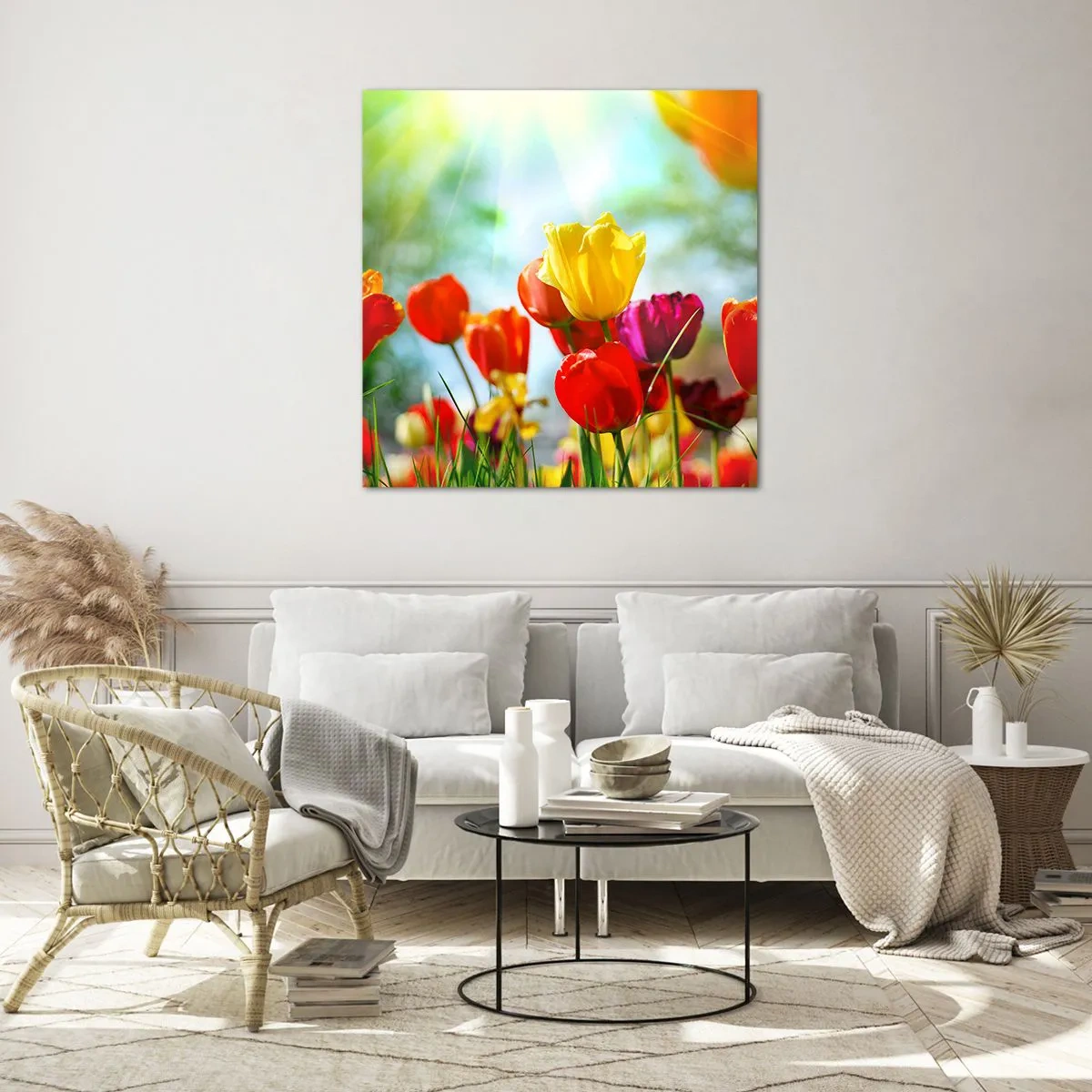 Glasbild - Bild auf glas - Alle Farben der Sonne - 40x40 cm