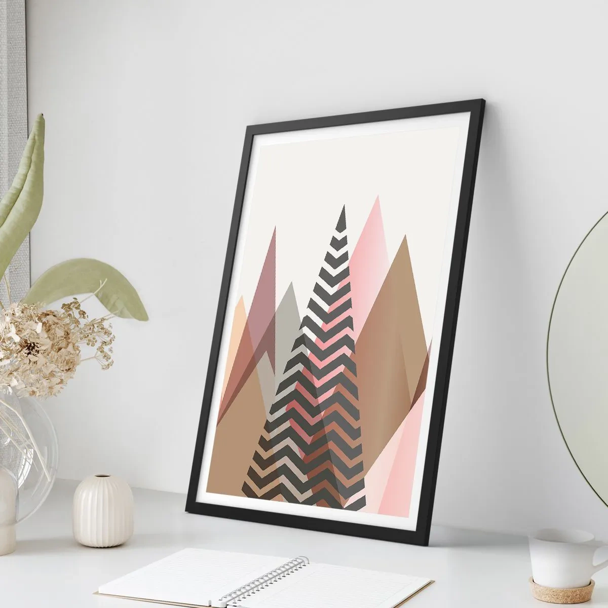 Poster in einem schwarzem Rahmen - Pyramidale Aussicht - 40x50 cm