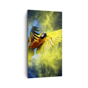 Bild auf Leinwand - Leinwandbild - Im blauen und goldenen Staub - 45x80 cm