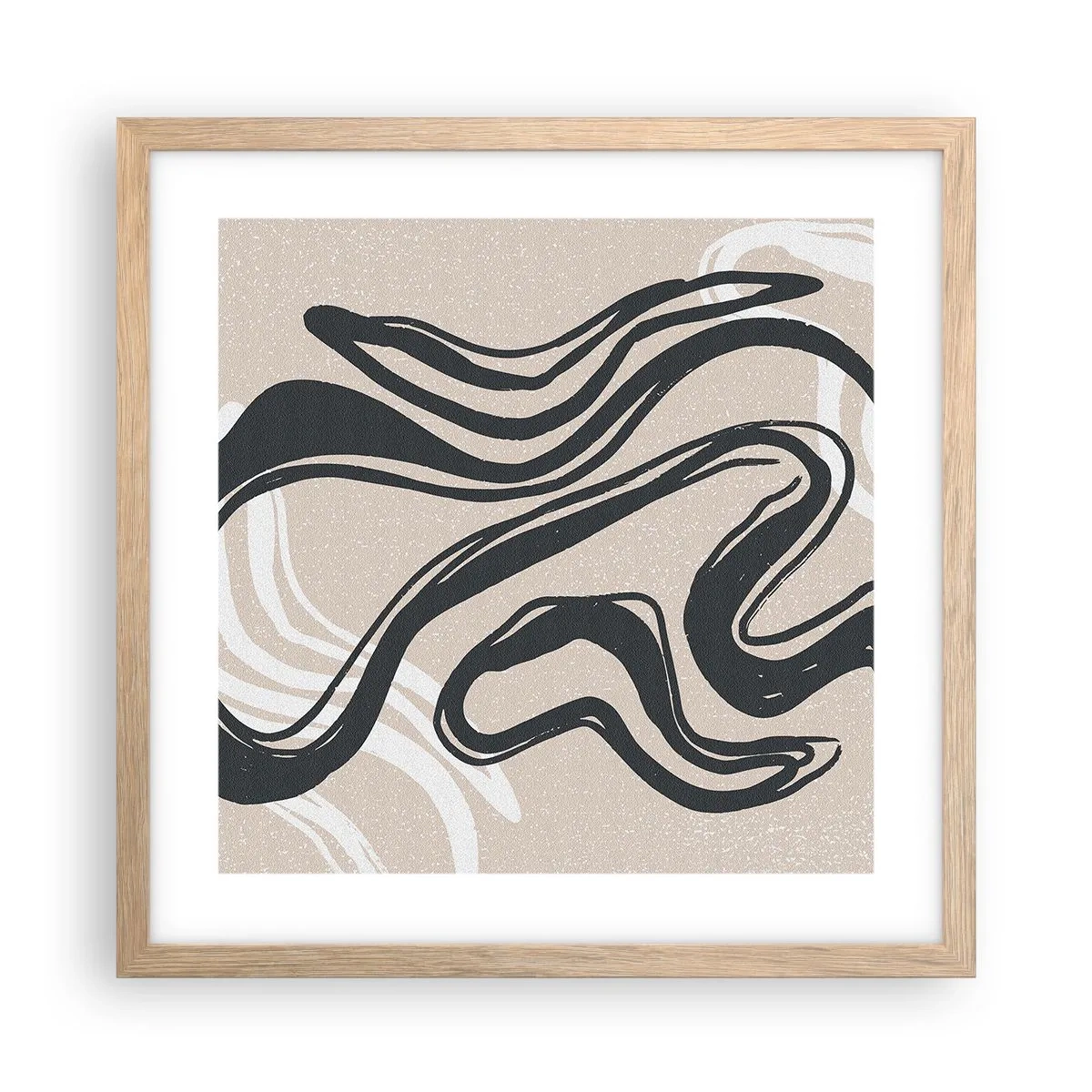 Poster in einem Rahmen aus heller Eiche - Vervielfachter Ausdruck - 40x40 cm