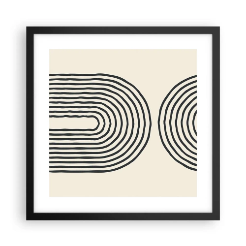 Poster in einem schwarzem Rahmen - In einem Moment ... - 40x40 cm