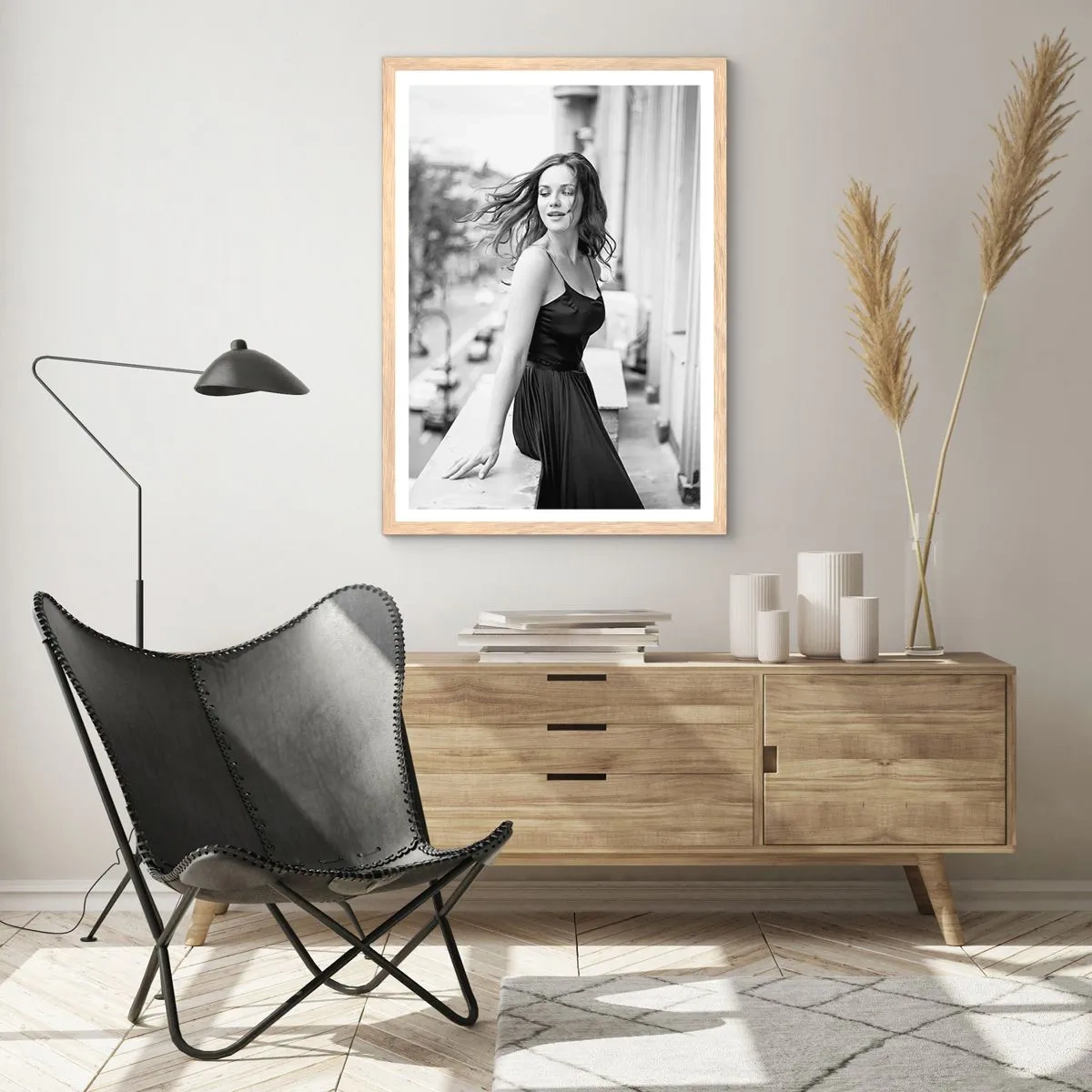 Poster in einem Rahmen aus heller Eiche - Bestimmt ein Pariser - 30x40 cm