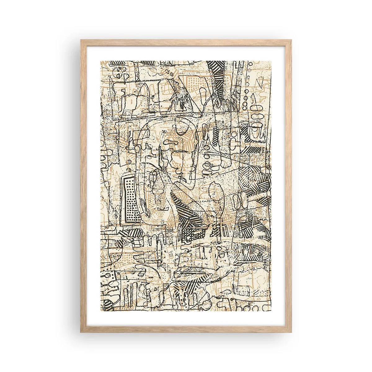 Poster in einem Rahmen aus heller Eiche - Es wartet darauf, entschlüsselt zu werden - 50x70 cm