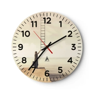 Wanduhr - Glasuhr - Eine magische Reise - 40x40 cm