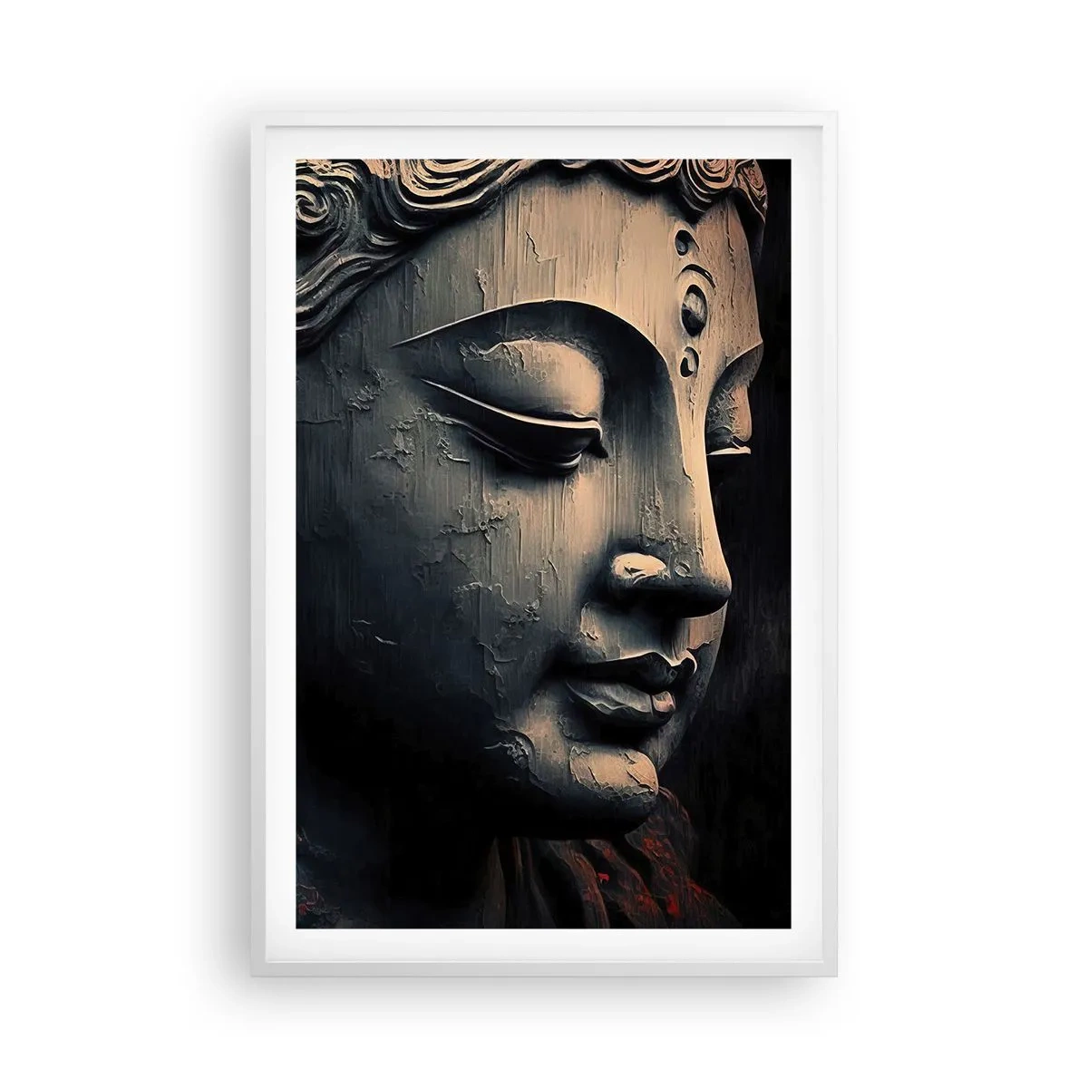 Poster in einem weißen Rahmen - Im Einklang mit der Welt - 61x91 cm