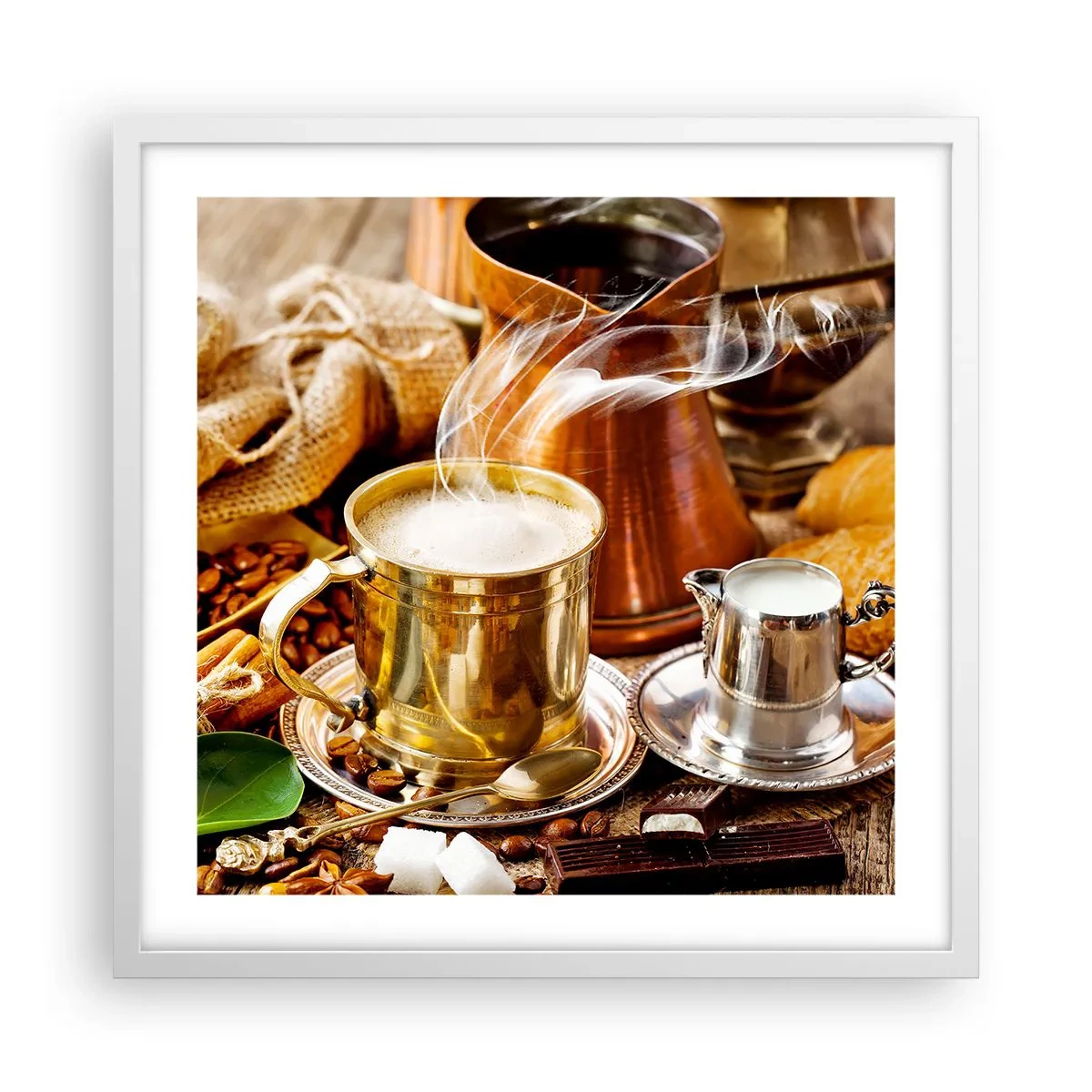 Poster in einem weißen Rahmen - Schönen Tag noch! - 50x50 cm