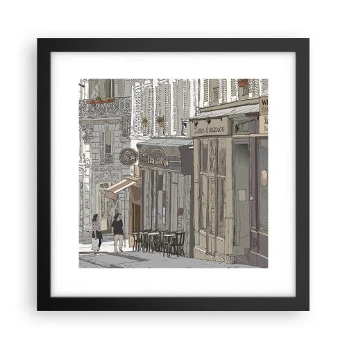 Poster in einem schwarzem Rahmen - Stadtfreuden - 30x30 cm