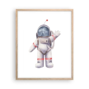 Poster in einem Rahmen aus heller Eiche - Bis dann! - 40x50 cm