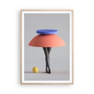 Poster in einem Rahmen aus heller Eiche - Surrealistische Komposition - 70x100 cm