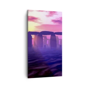 Bild auf Leinwand - Leinwandbild - Geheimnis im Morgengrauen im Nebel - 45x80 cm