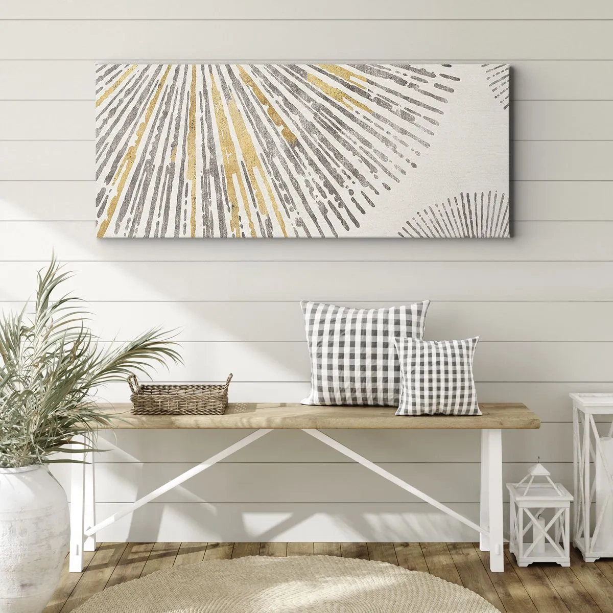 Bild auf Leinwand - Leinwandbild - Schönheit des Strahls - 100x40 cm