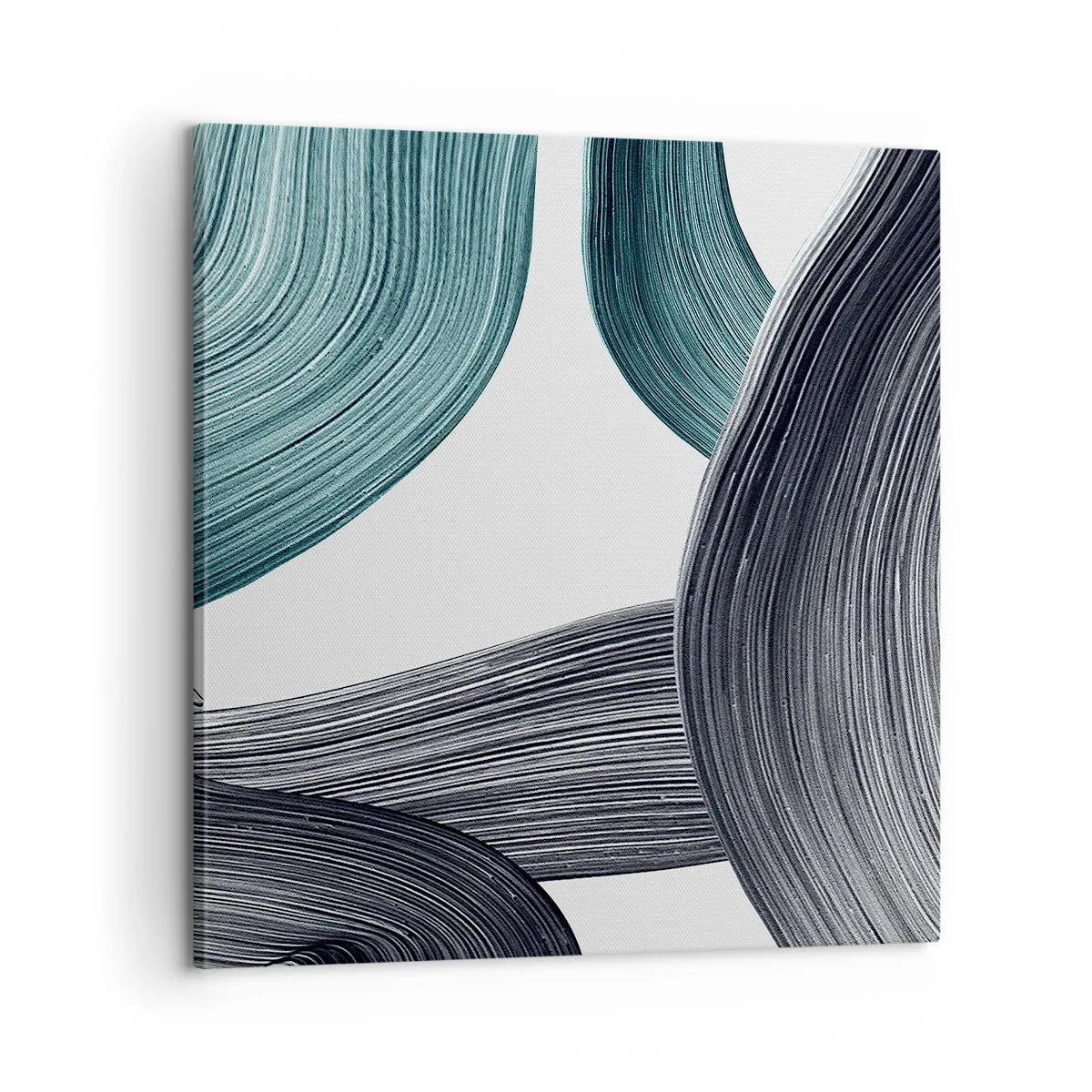 Bild auf Leinwand - Leinwandbild - Smaragdgrüne und schwarze Pfade - 60x60 cm