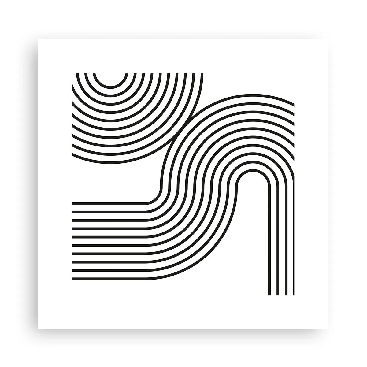 Poster - An der Kurve - 30x30 cm