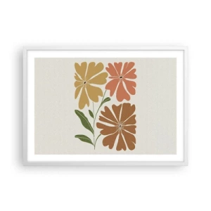 Poster in einem weißen Rahmen - Natur und Geometrie - 70x50 cm