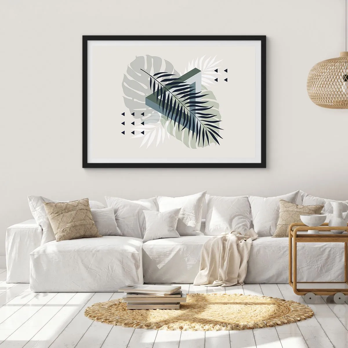 Poster in einem schwarzem Rahmen - Natur und Geometrie – zwei Ordnungen? - 91x61 cm