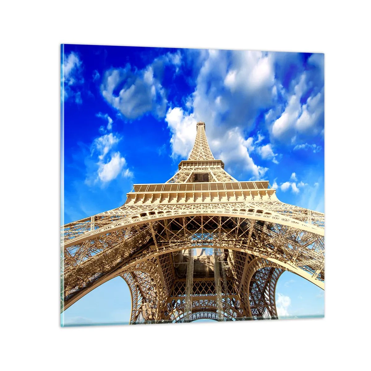 Glasbild - Bild auf glas - In den Himmel und in die Wolken gehen - 50x50 cm