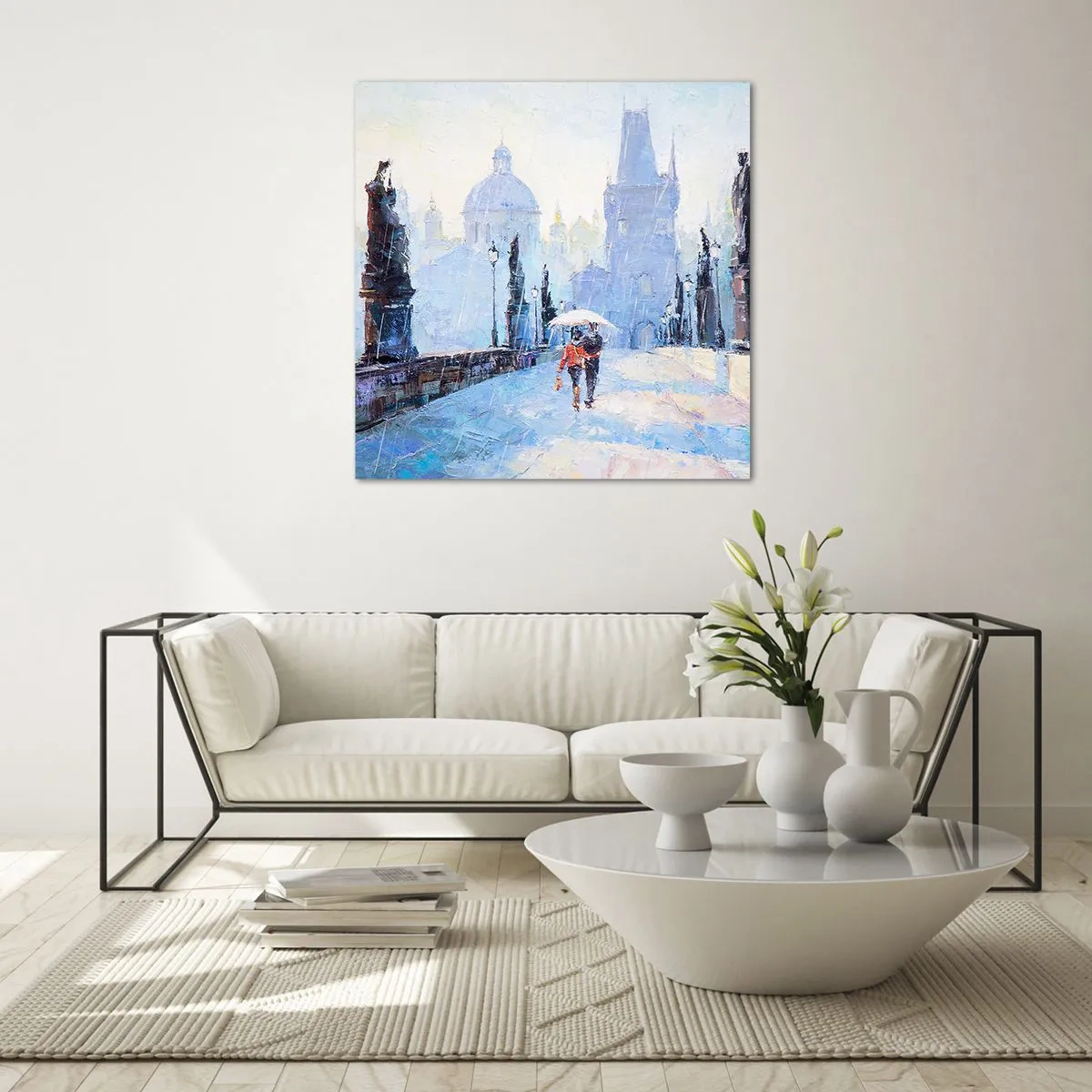 Glasbild - Bild auf glas - Der Regen muss uns verzaubert haben - 70x70 cm