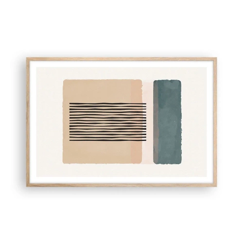 Poster in einem Rahmen aus heller Eiche - Alles ist in Ordnung - 91x61 cm