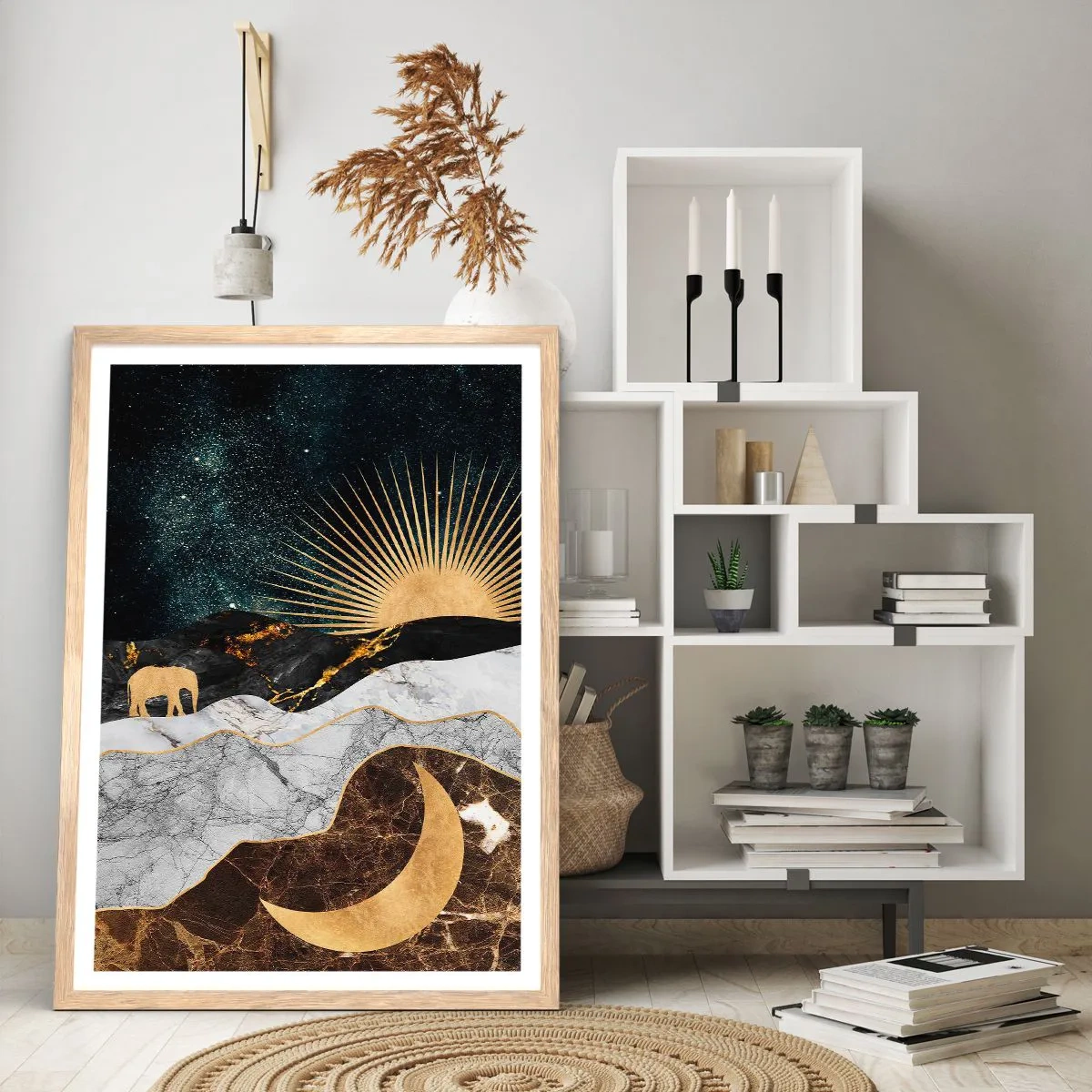 Poster in einem Rahmen aus heller Eiche - Ewige Gesetze - 30x40 cm