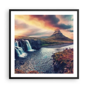 Poster in einem schwarzem Rahmen - In der Majestät der Natur - 60x60 cm