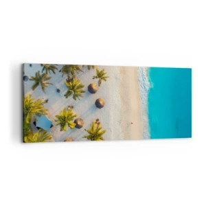 Bild auf Leinwand - Leinwandbild - Willkommen im Paradies - 100x40 cm