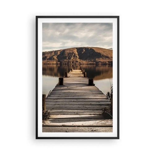 Poster in einem schwarzem Rahmen - Landschaft in Stille - 61x91 cm