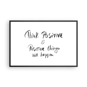 Poster in einem schwarzem Rahmen - Wie soll man leben? - 91x61 cm