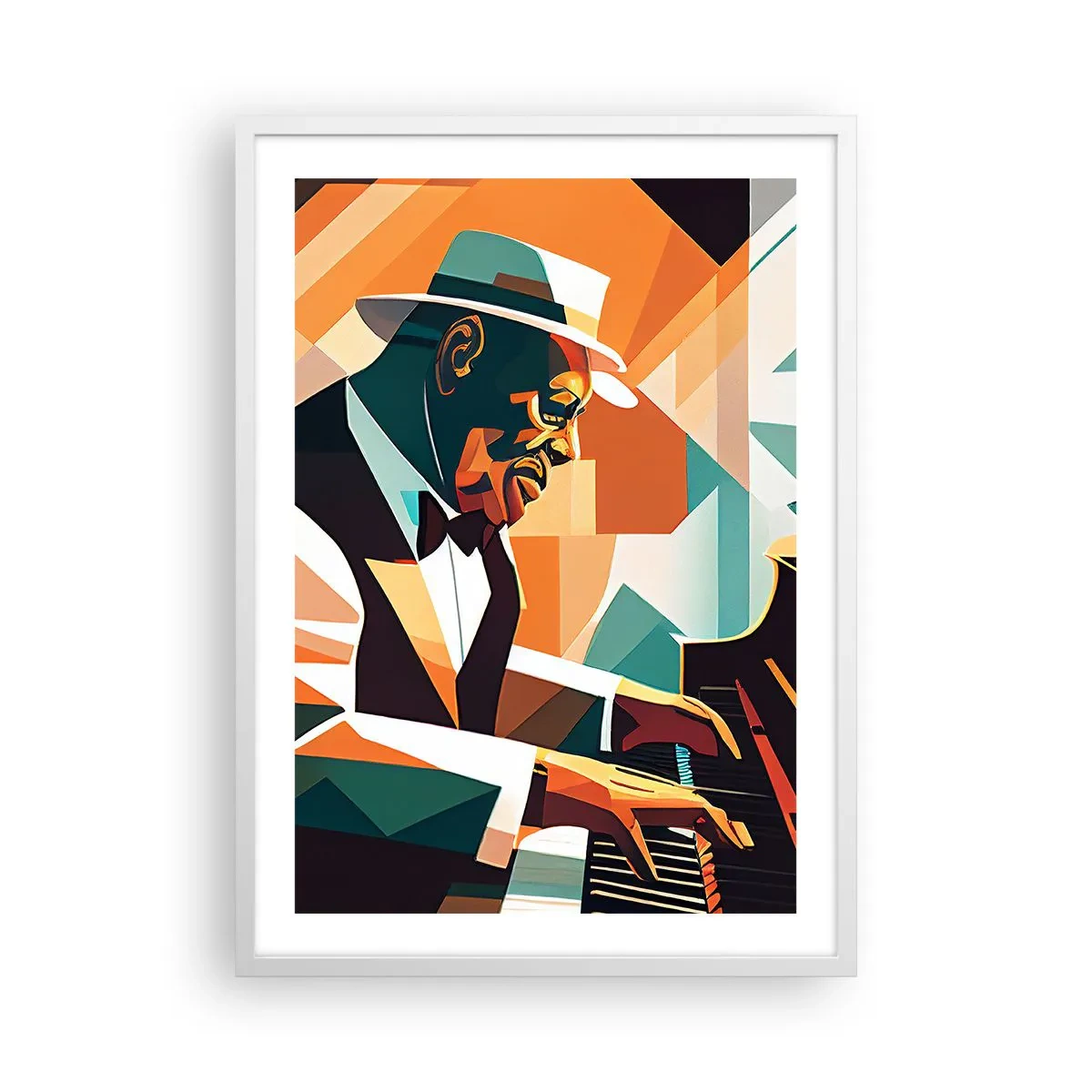 Poster in einem weißen Rahmen - Alles vom Jazz - 50x70 cm