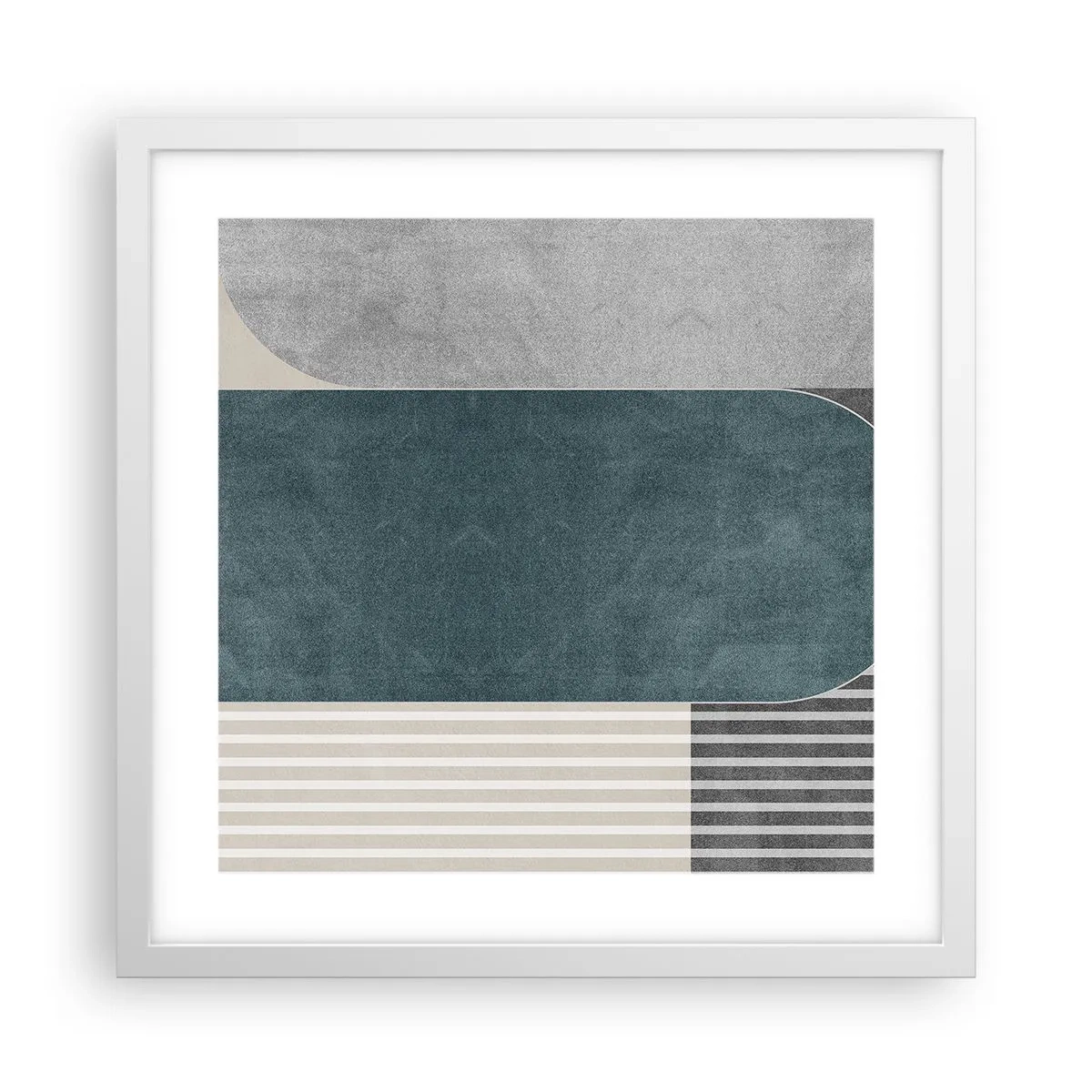 Poster in einem weißen Rahmen - Komposition auf der Ebene - 40x40 cm