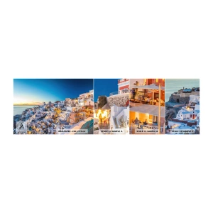 Fototapetenmuster Standard Eco - Die Essenz des Griechischen - Santorin, Die Architektur, Griechenland - 100x30 cm