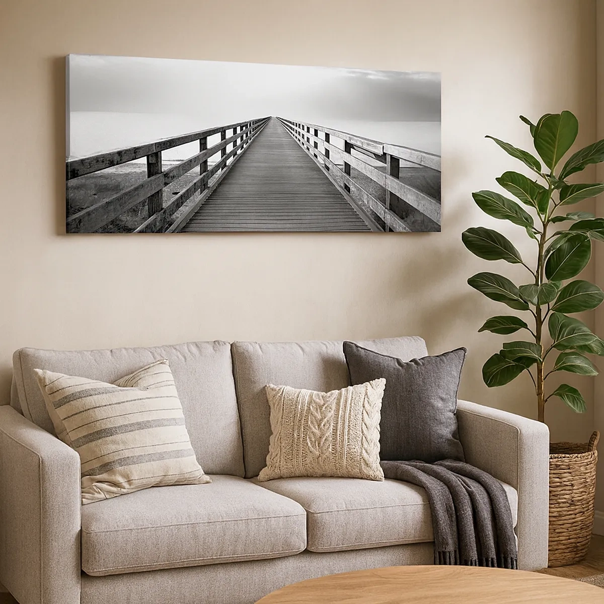 Bild auf Leinwand - Leinwandbild - In die Ferne ... - 30x30 cm